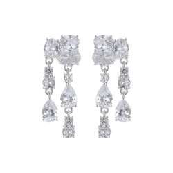 The Iced Double øreringe, sølv, CAMILLA PIHL