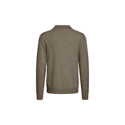 CFBELLS LS Polo Knit, major brown melange, Casual Friday