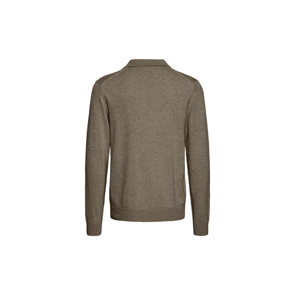 CFBELLS LS Polo Knit, major brown melange, Casual Friday
