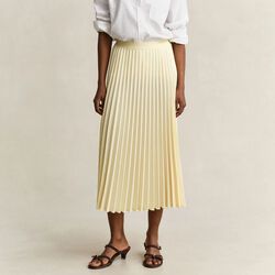 MIDI PLEATED SKIRT, vanilla yellow, Gant