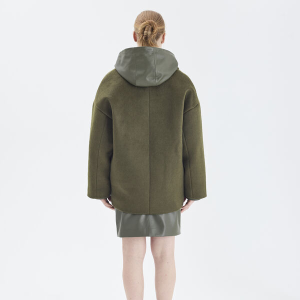 2ND Calisa - Brushed wool jakke, oliven natt, 2NDDAY