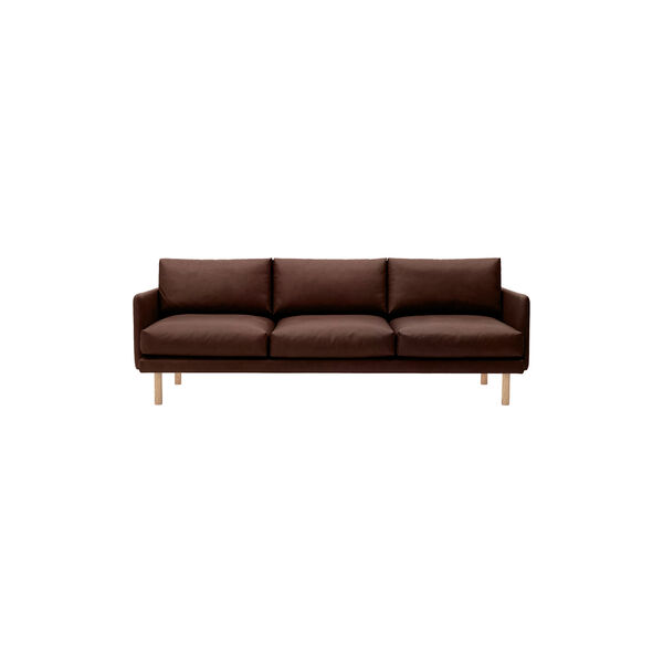 Emo 3-seter sofa, Dakar Brown/naturoljet eik, Bruunmunch Furniture