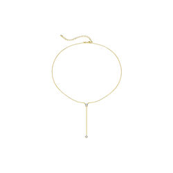 Elle 2 stone Necklace, gold, Nila Noor