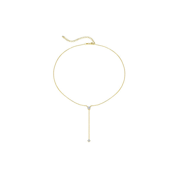 Elle 2 stone Necklace, gold, Nila Noor