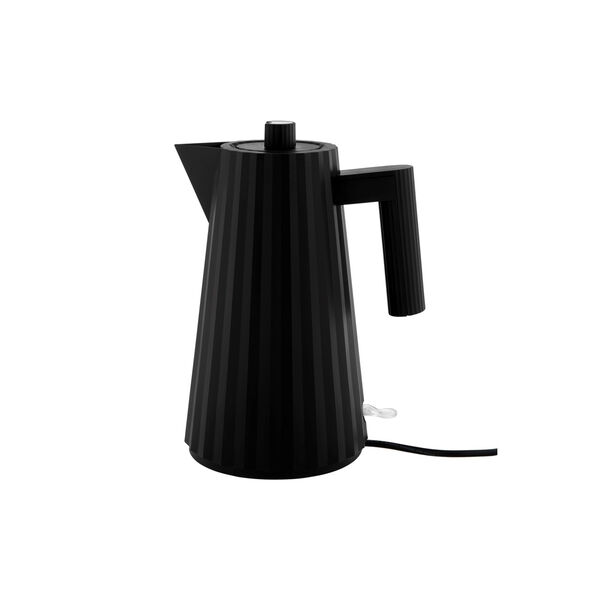 Pliss&eacute; vannkoker, sort, Alessi