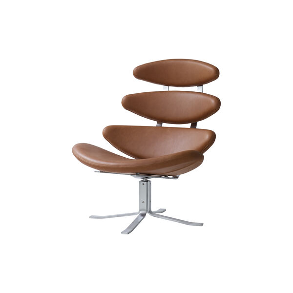 EJ 5 Corona lenestol, cognac, Fredericia Furniture