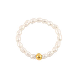 Pearl&nbsp;ring, gull/hvit, Hultquist Copenhagen