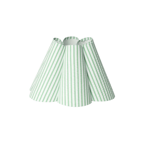 Lampeskjerm wavy Small, green stripe, byTiMo