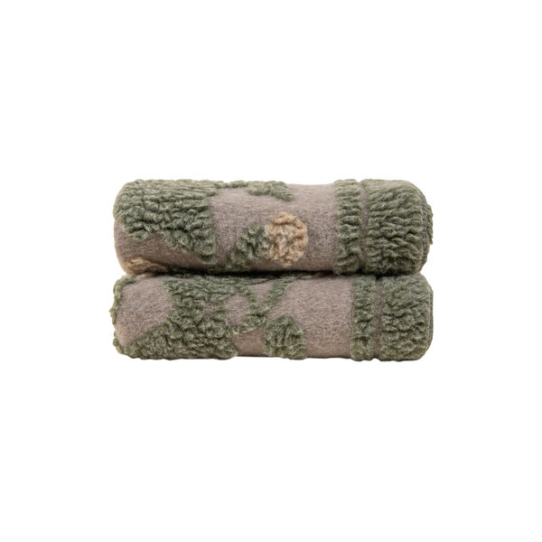 Harmony Boiled Wool pledd, green, Frati Home