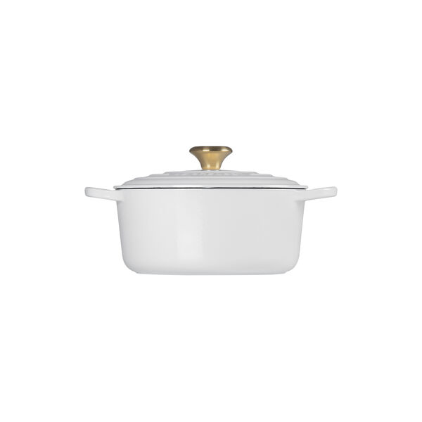 Signature st&oslash;pejern rund gryte &Oslash; 24 cm, white, Le Creuset