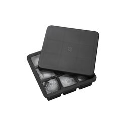 FREEZE-IT isterningsbrett med lokk stor, svart, RIG-TIG