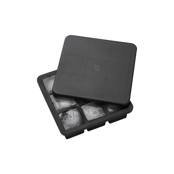 FREEZE-IT isterningsbrett med lokk stor, svart, RIG-TIG