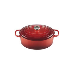 Signature st&oslash;pejern oval gryte &Oslash; 31 cm, cerise
