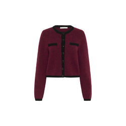 GZalpha ls contrast cardigan, blood red melange/black, Gestuz