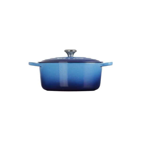 Signature st&oslash;pejern rund gryte &Oslash; 28 cm, azure blue, Le Creuset