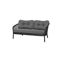 Ocean large 2-seter sofa putesett, gr&aring;, Cane-line