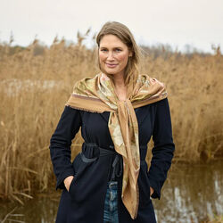 LIVING GARDEN skjerf, camel, Bella Ballou