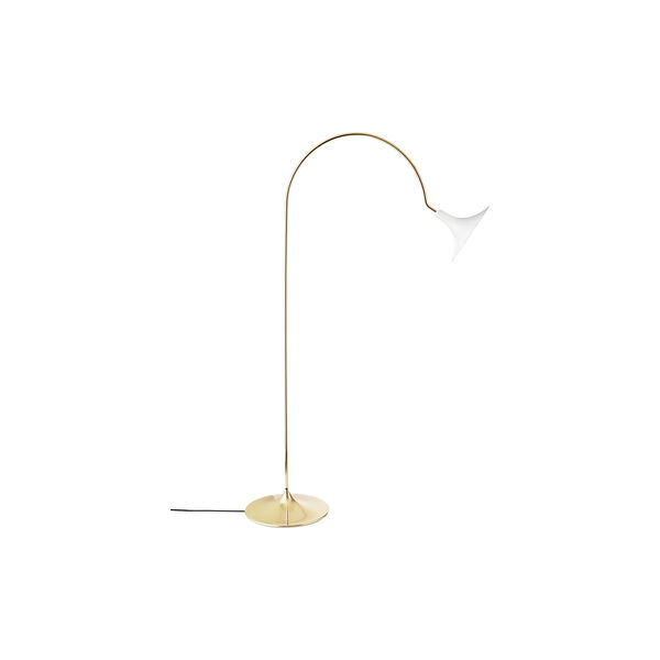 Petalii Floor Lamp, polished brass, Nuura