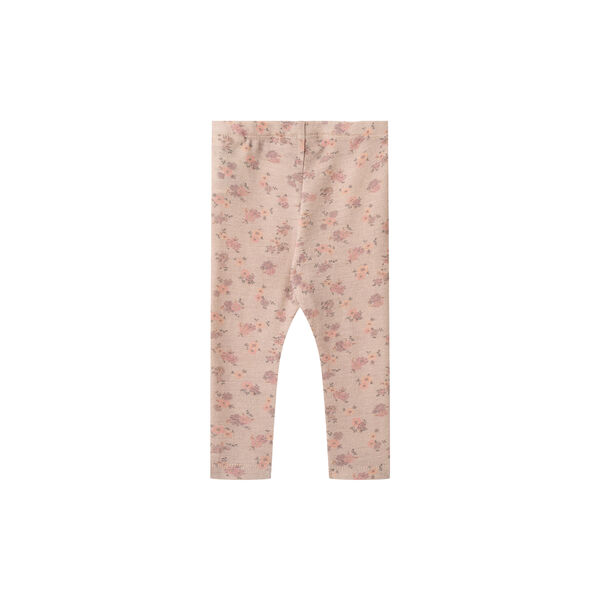 Wool Leggings Agi, 1358 lilac flowers, Wheat