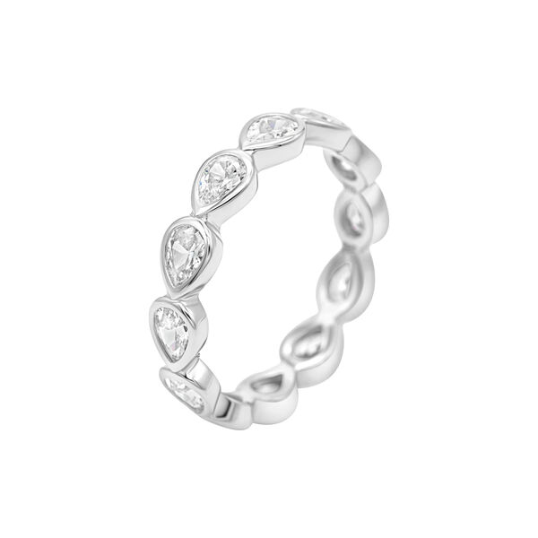 Diamond Band ring drop, sølv 58, WHO IS SHE