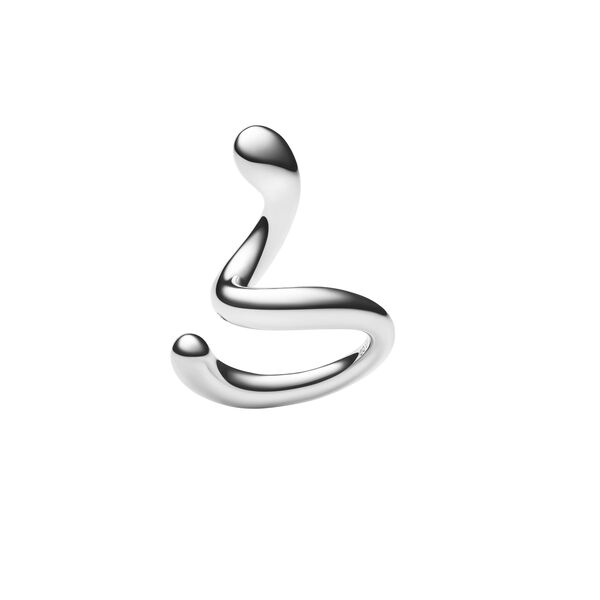 Coil Whirl Ear Cuff Venstre, S&oslash;lv, Maria Black