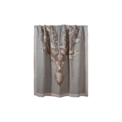 Rensdyr pledd - kort ull, brun/beige, Frati Home