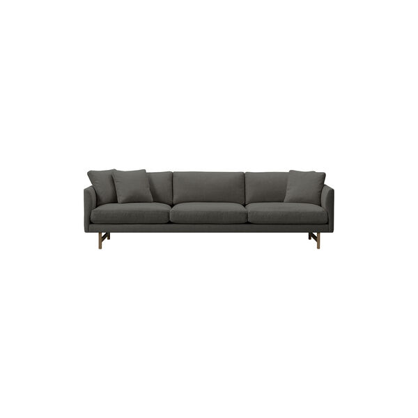 Calmo 3-seter sofa, m&oslash;rkgr&aring;/r&oslash;kt eik, Fredericia Furniture