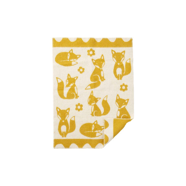 Fox babypledd, saffron Fox babypledd, saffron, Klippan Yllefabrik