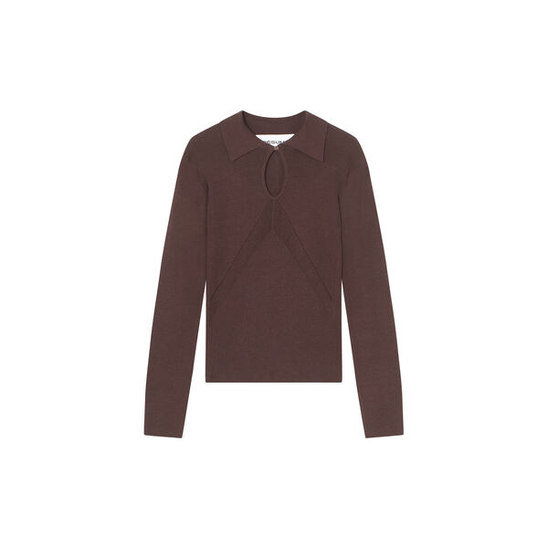 ChassyRS strikk bluse, dark brown ChassyRS strikk bluse, dark brown, Résumé
