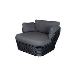 Basket loungestol inkl. putesett, graphite/grey, Cane-line