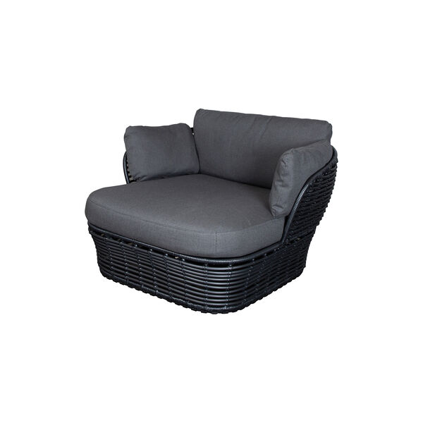 Basket loungestol inkl. putesett, graphite/grey, Cane-line
