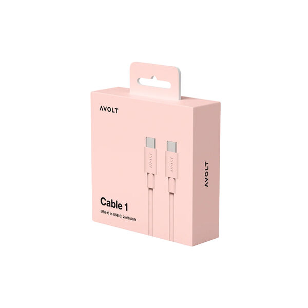 Cabel 1 USB-C to USB-C, new pink, Avolt