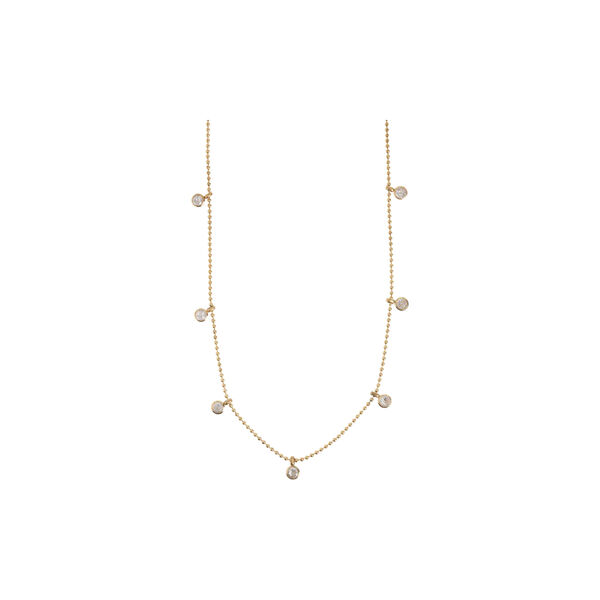 Anae - Crystal Chain halskjede, gull, timi of Sweden