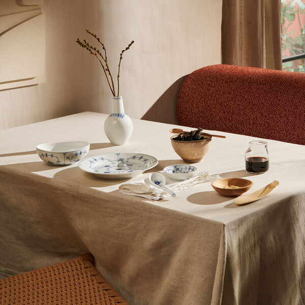 Musselmalt Riflet oval sk&aring;l 37 cl, Royal Copenhagen