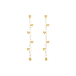 Solana - Heart Chain Stud &oslash;reringer, gull, timi of Sweden