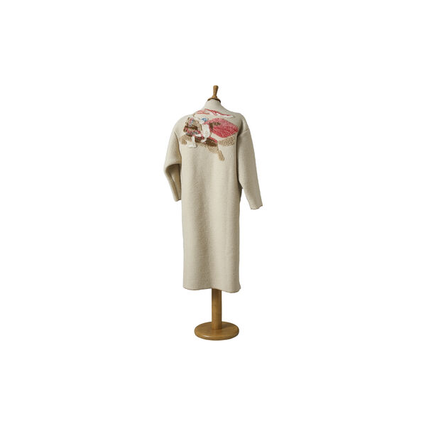 GM horse wool cardigan, beige/coral, Kitty Sablu