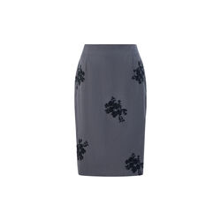 JAMIE TAILORED FLORAL SKIRT, charcoal grey black, French Connection