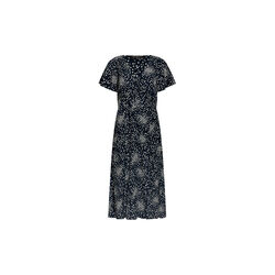 Thea Lizzie Midi Tea Dress, new navy / porcelain cream, French Connection