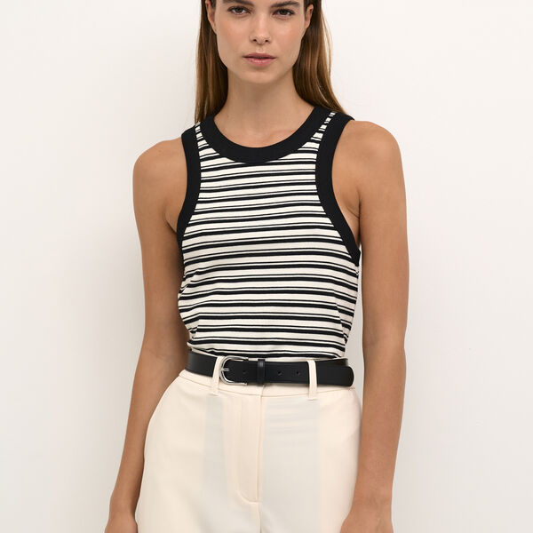 OvaKB Tank, ova egret / black stripe, Karen by Simonsen