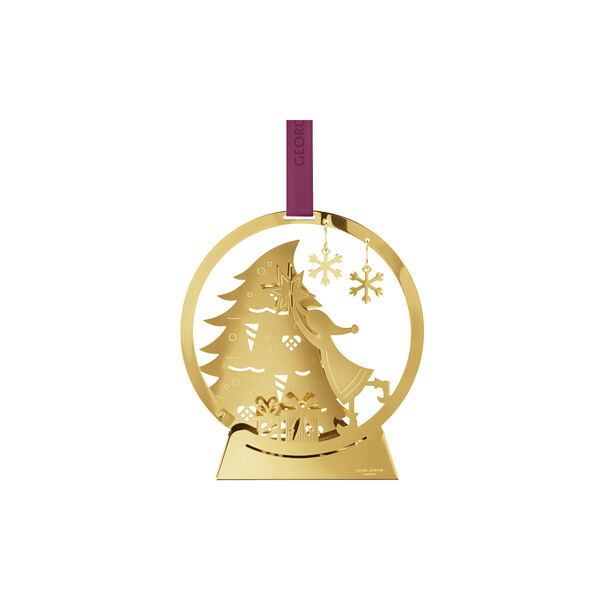 2025 Juleornament Snøkule, gull, Georg Jensen