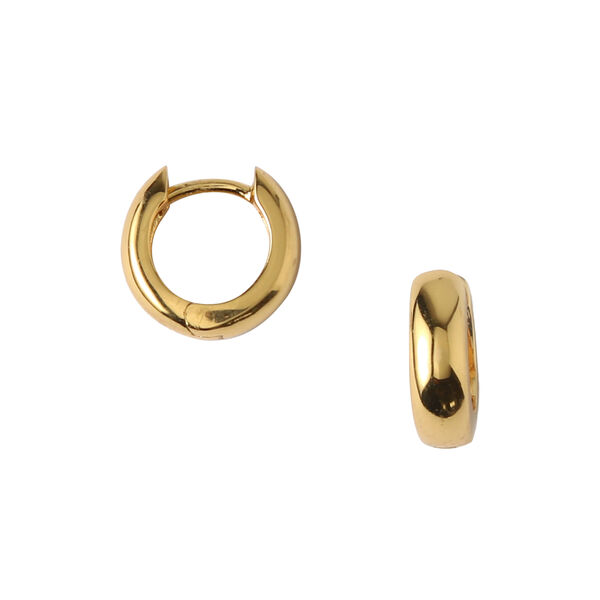 Mini Domed huggie hoops, gull, Orelia