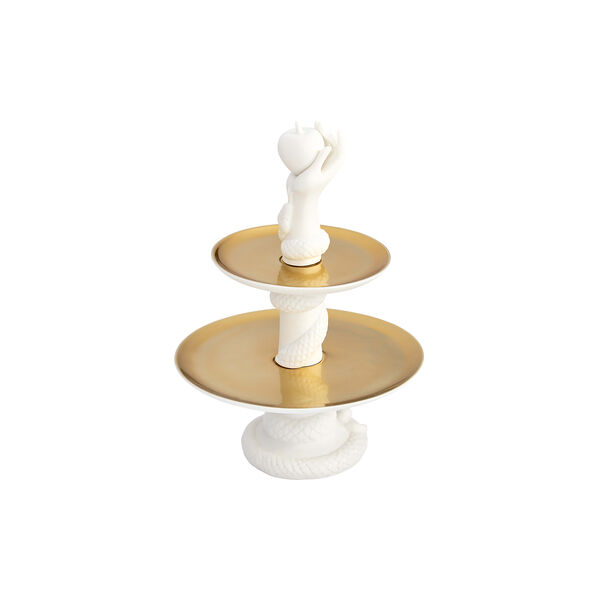 Eden etasjefat, hvit/gull, Jonathan Adler