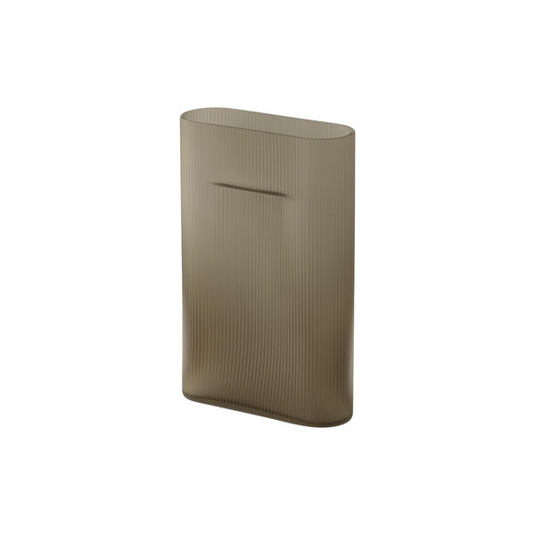 Ridge Vase, taupe/frosted glass, Muuto