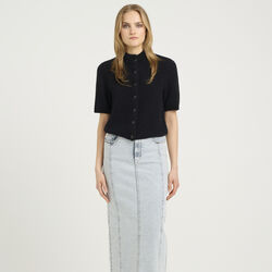 AlphaGZ ss kort cardigan, svart, Gestuz