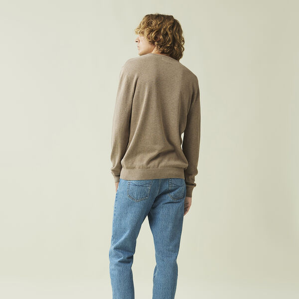 Bradley Cotton Crew genser, beige Bradley Cotton Crew genser, beige, Lexington