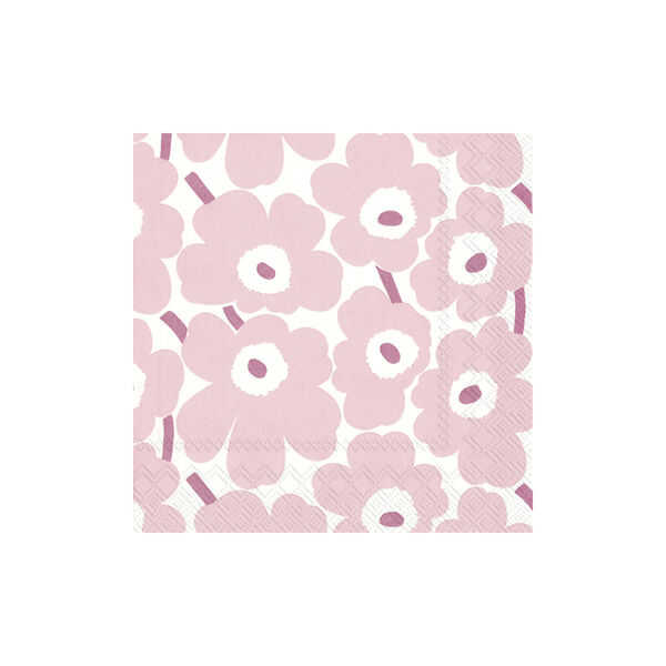Lunsjserviett Marimekko Mini Unikko, lys rosa Lunsjserviett Marimekko Mini Unikko, lys rosa, Vinding