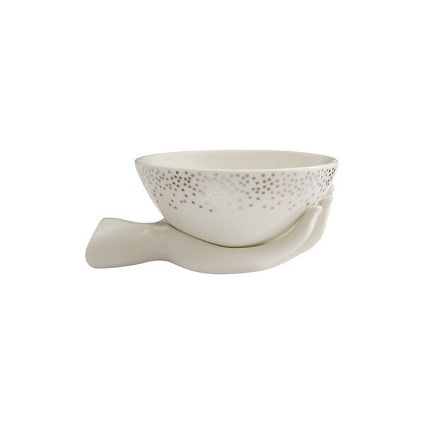 Sparkling Eve Accent sk&aring;l, white/silver, Jonathan Adler
