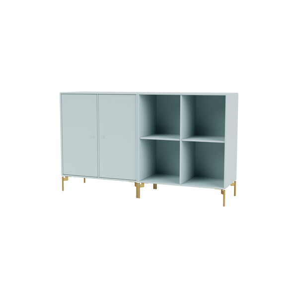 PAIR Classic Sideboard with Brass Legs, 148 flint, Montana Furniture