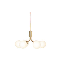 Apiales 6 Pendant, brushed brass/opal, Nuura