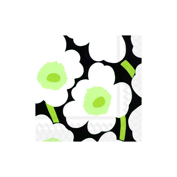 Kaffeserviett Marimekko Unikko, svart Kaffeserviett Marimekko Unikko, svart, Vinding